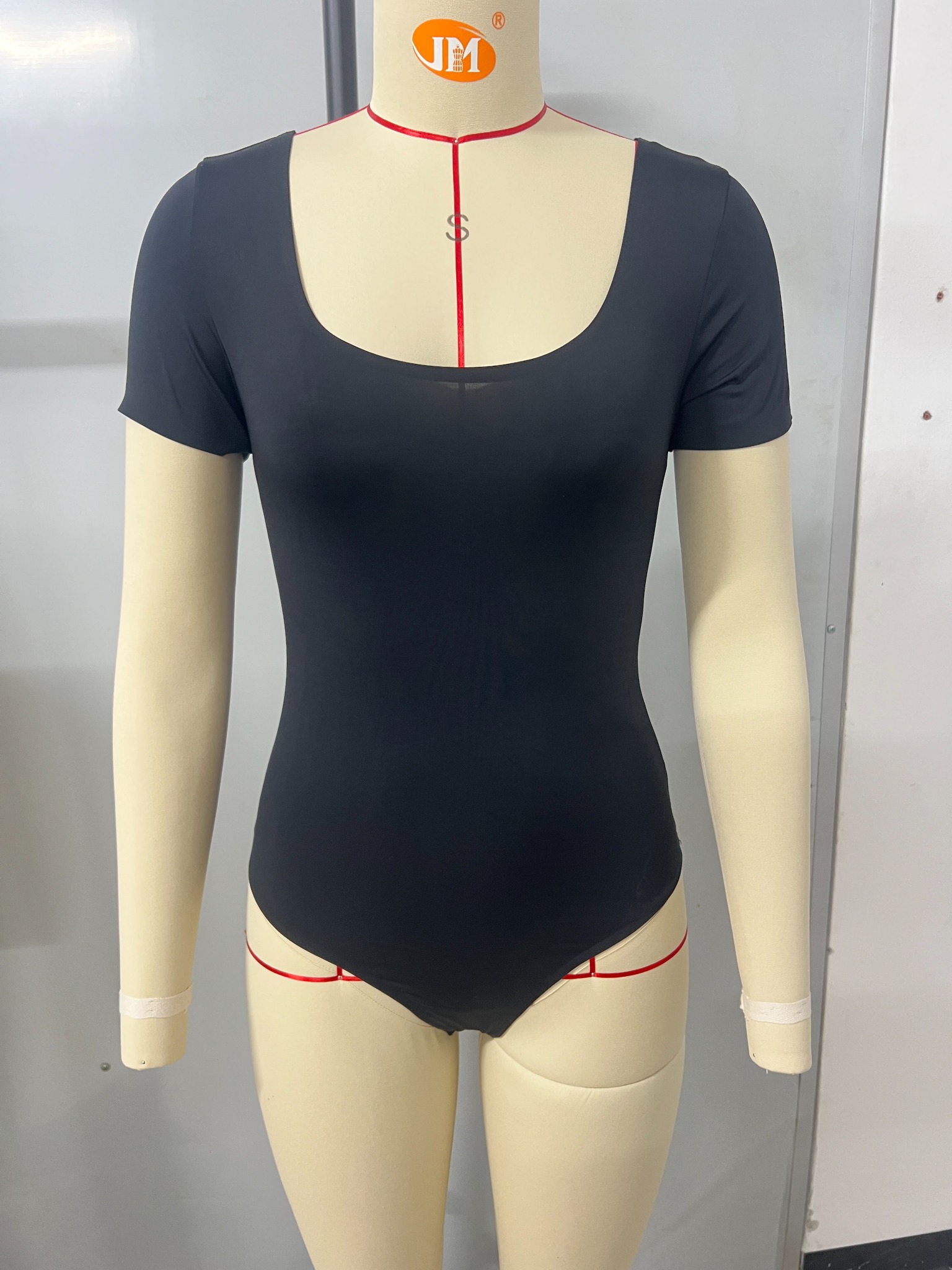 Bonded Square-Neck Short-Sleeve Bodysuit product view